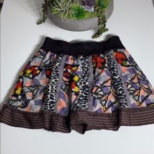 Free People Patchwork Mini Skirt Boho Eclectic XS